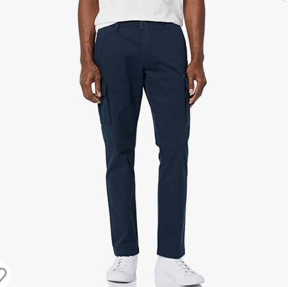 Goodthreads Other - Goodthreads Straight-Fit Vintage Comfort Stretch Cargo Pant Washed Navy 32W 31L